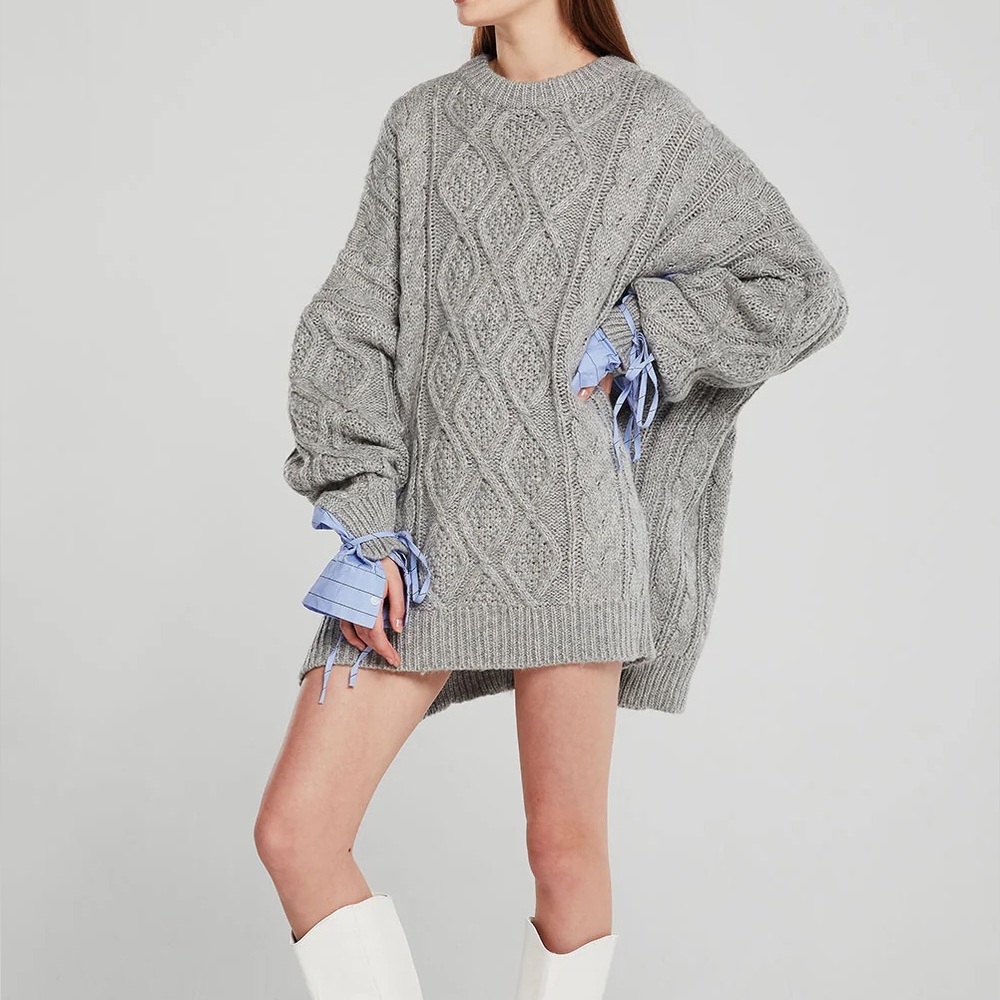 Storets Gray Cable Knit Sweater